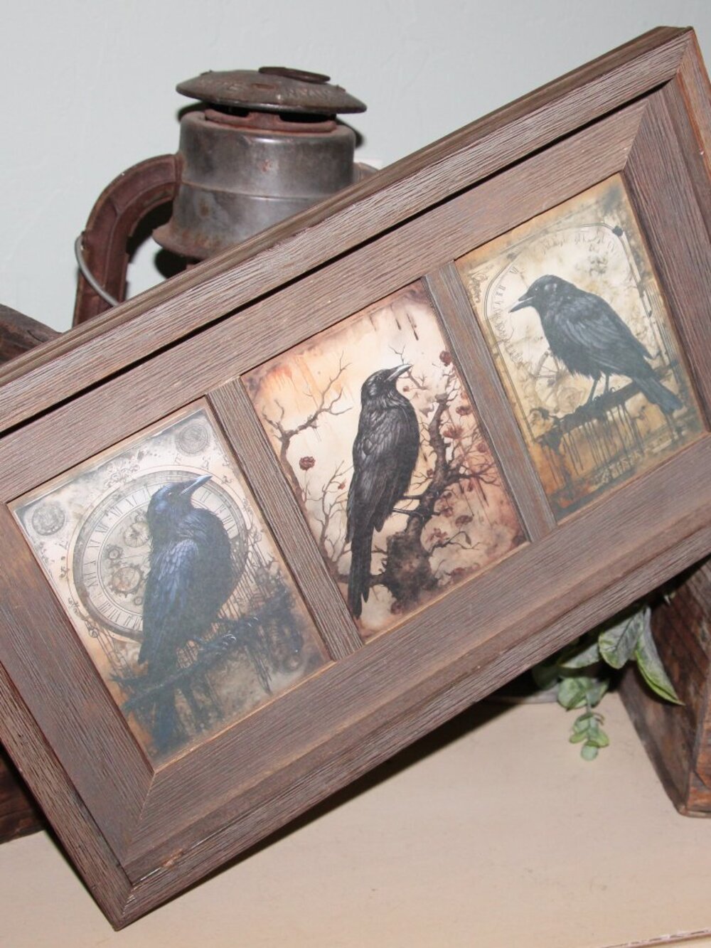 NEW Rustic French Country Primitive Farmhouse Raven Crow Wall Decor